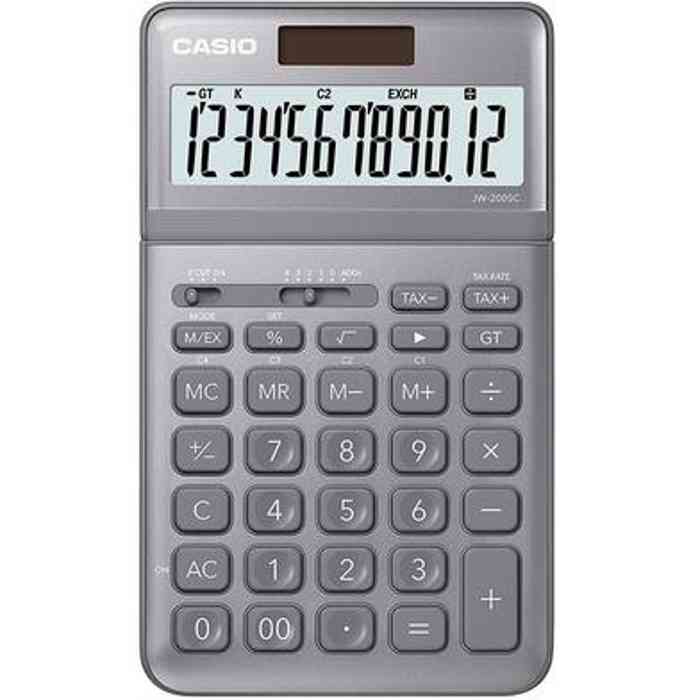 Casio JW-200SC-GY 12 Digit Desktop Calculator